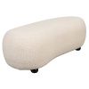 Bílá bouclé lavice WLL NOXX 120 cm