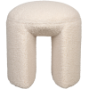 Bílá bouclé stolička WLL NOXX 46 cm