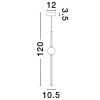 Zlaté závěsné LED světlo Nova Luce Acrobat 12 cm