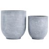 Set dvou šedých cementových květináčů Gard 40/50 cm