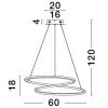 Zlaté kovové závěsné LED světlo Nova Luce Girish 60 cm