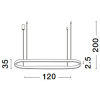 Černé kovové závěsné LED světlo Nova Luce Cuppe 120 cm