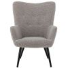 Šedé bouclé lounge křeslo Bloomingville Perry