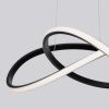 Černé kovové závěsné LED světlo Nova Luce Amara 56 cm