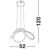 Černé kovové závěsné LED světlo Nova Luce Truno 52 cm
