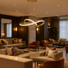 Zlaté kovové závěsné LED světlo Nova Luce Fusion 72 cm -fv-interier-25
