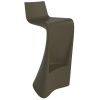 Matně hnědá plastová barová židle WING 72 cm