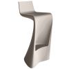 Matně šedo hnědá plastová barová židle WING 72 cm
