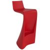 Matně červená plastová barová židle WING 72 cm