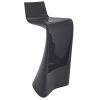 Antracitově šedá plastová barová židle WING 72 cm
