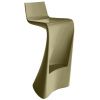 Khaki zelená plastová barová židle WING 72 cm