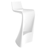 Bílá plastová barová židle WING 72 cm