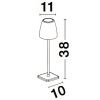 Bílá kovová zahradní stolní LED lampa Nova Luce Colt