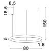 Zlaté kovové závěsné LED světlo Nova Luce Elowen 80 cm
