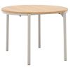 Dubový rozkládací jídelní stůl Kave Home Montuiri 90-170 x 90 cm s šedou podnoží