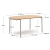 Dubový rozkládací jídelní stůl Kave Home Montuiri 90-170 x 90 cm s šedou podnoží