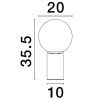 Bílo-zlatá skleněná stolní lampa Nova Luce Vita
