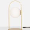 Bílo-zlatá skleněná stolní LED lampa Nova Luce Hook -fv-interier-25
