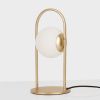 Bílo-zlatá skleněná stolní LED lampa Nova Luce Hook -fv-interier-25