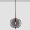 Kouřově šedé skleněné závěsné světlo Nova Luce Lato 30 cm -fv-interier-25