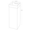 Bílý kovový odpadkový koš Yamazaki Tall 27 l