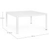Bílý hliníkový rozkládací zahradní stůl Bizzotto Kiplin 149 x 97/149 cm