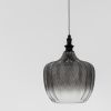 Kouřově šedé skleněné závěsné světlo Nova Luce Loni 24 cm -fv-interier-25