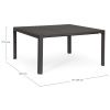 Tmavě šedý hliníkový rozkládací zahradní jídelní stůl Bizzotto Kiplin 149 x 97/149 cm