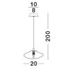 Skleněné závěsné světlo Nova Luce King 20 cm