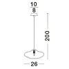 Skleněné závěsné světlo Nova Luce King 26 cm