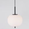 Opálově bílé skleněné závěsné světlo Nova Luce Lato 30 cm s černým zavěšením -fv-interier-25