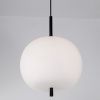 Opálově bílé skleněné závěsné světlo Nova Luce Lato 30 cm s černým zavěšením -fv-interier-25