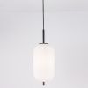 Opálově bílé skleněné závěsné světlo Nova Luce Lato 22 cm s černým zavěšením -fv-interier-25