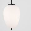 Opálově bílé skleněné závěsné světlo Nova Luce Lato 15,8 cm s černým zavěšením -fv-interier-25