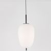 Opálově bílé skleněné závěsné světlo Nova Luce Lato 27 cm s černým zavěšením -fv-interier-25