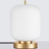 Bílá skleněná stolní lampa Nova Luce Lato se zlatou podstavou -fv-interier-25