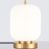 Bílá skleněná stolní lampa Nova Luce Lato se zlatou podstavou -fv-interier-25