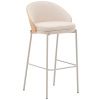 Béžová čalouněná barová židle Kave Home Eamy 77 cm