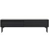 Černý dubový TV stolek Kave Home Lenon 200 x 35 cm