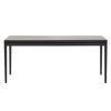 Černý dubový rozkládací jídelní stůl Kave Home Lenon 160-200 x 90 cm