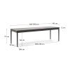 Černý dubový rozkládací jídelní stůl Kave Home Lenon 160-200 x 90 cm