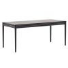 Černý dubový rozkládací jídelní stůl Kave Home Lenon 160-200 x 90 cm