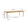 Dubový rozkládací jídelní stůl Kave Home Lenon 160-200 x 90 cm