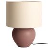 Červenohnědá keramická stolní lampa Taper