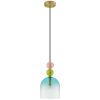 Barevné skleněné závěsné světlo Nova Luce Murano 16 cm