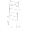 Černý kovový stojací věšák s policí Yamazaki Tower 160 cm