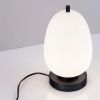 Opálově bílá skleněná stolní lampa Nova Luce Lato s černou podstavou 28 cm -fv-interier-25