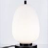 Opálově bílá skleněná stolní lampa Nova Luce Lato s černou podstavou 28 cm -fv-interier-25