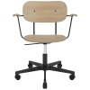 Dubová konferenční židle AUDO CO s područkami