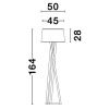 Bílá stojací lampa Nova Luce Salino 164 cm